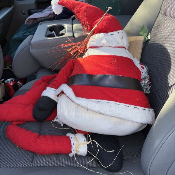 Santa Claus 24” Just Say Ho! Plush Home Decor  Long Legs - Picture 7 of 8